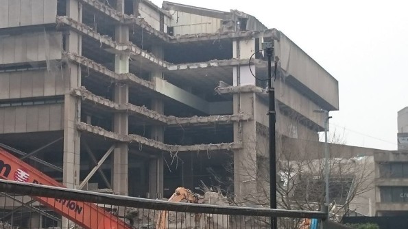 Demolition of old Central Library of Birmingham