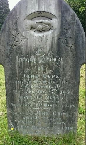 John & Jane Cope Headstone